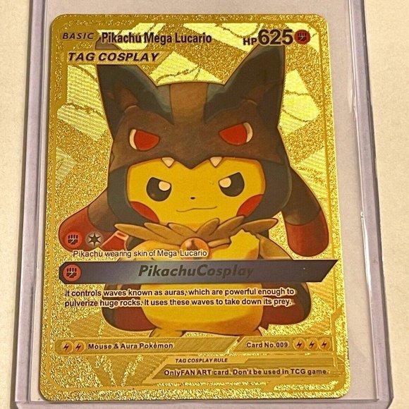 pikachu mega sableye and pikachu mega lucario cosplay pair golden - Picture 1 of 5